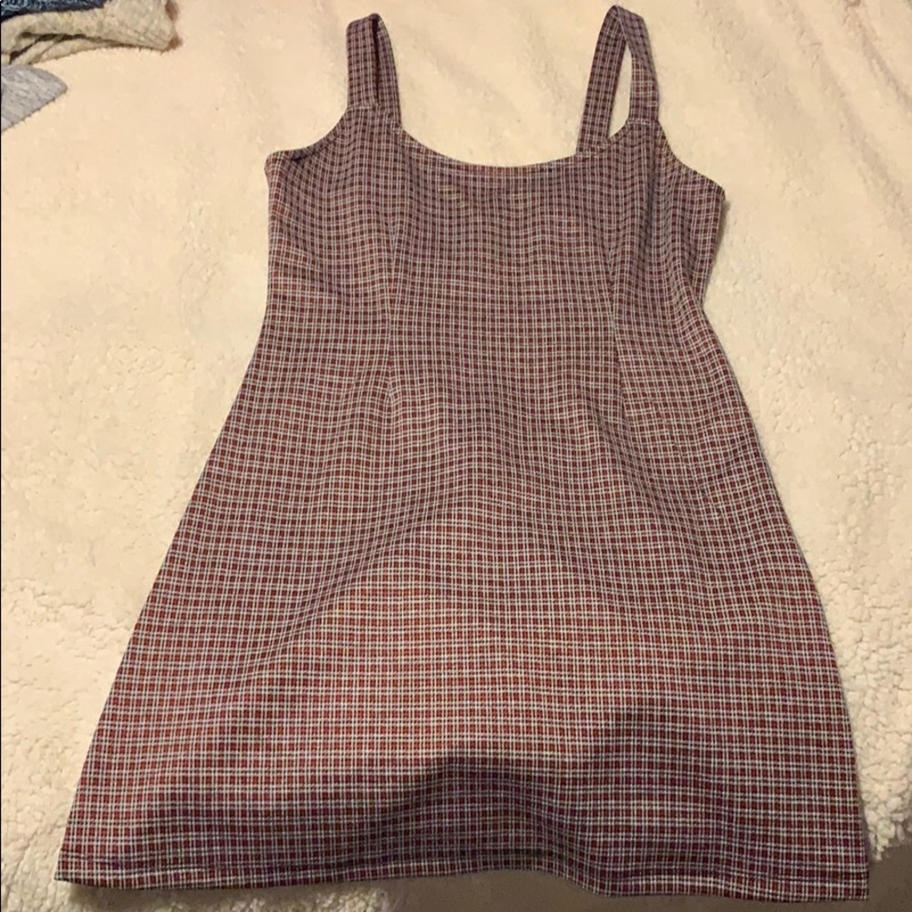 Plaid zip up dress